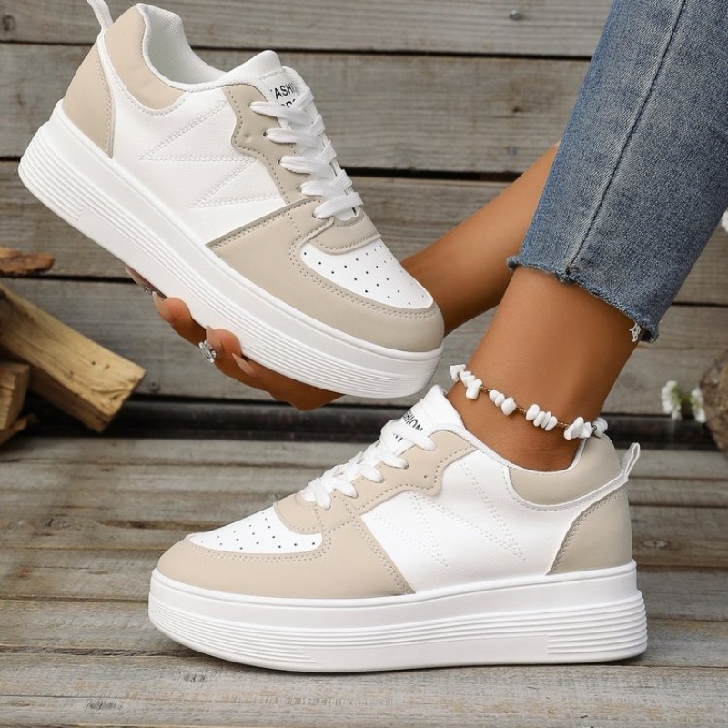Chunky Sneaker Platform - Women's Platform Sneakers Round Toe Chunky