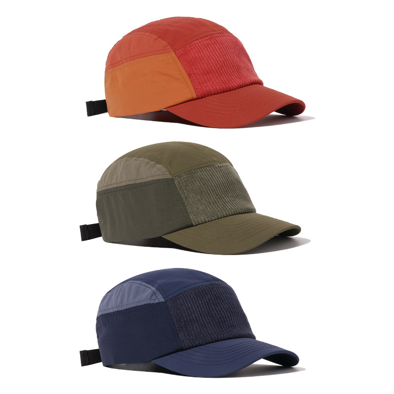 Corduroy Cap 5 Panel - Unisex Lightweight 5 Panel Baseball Cap