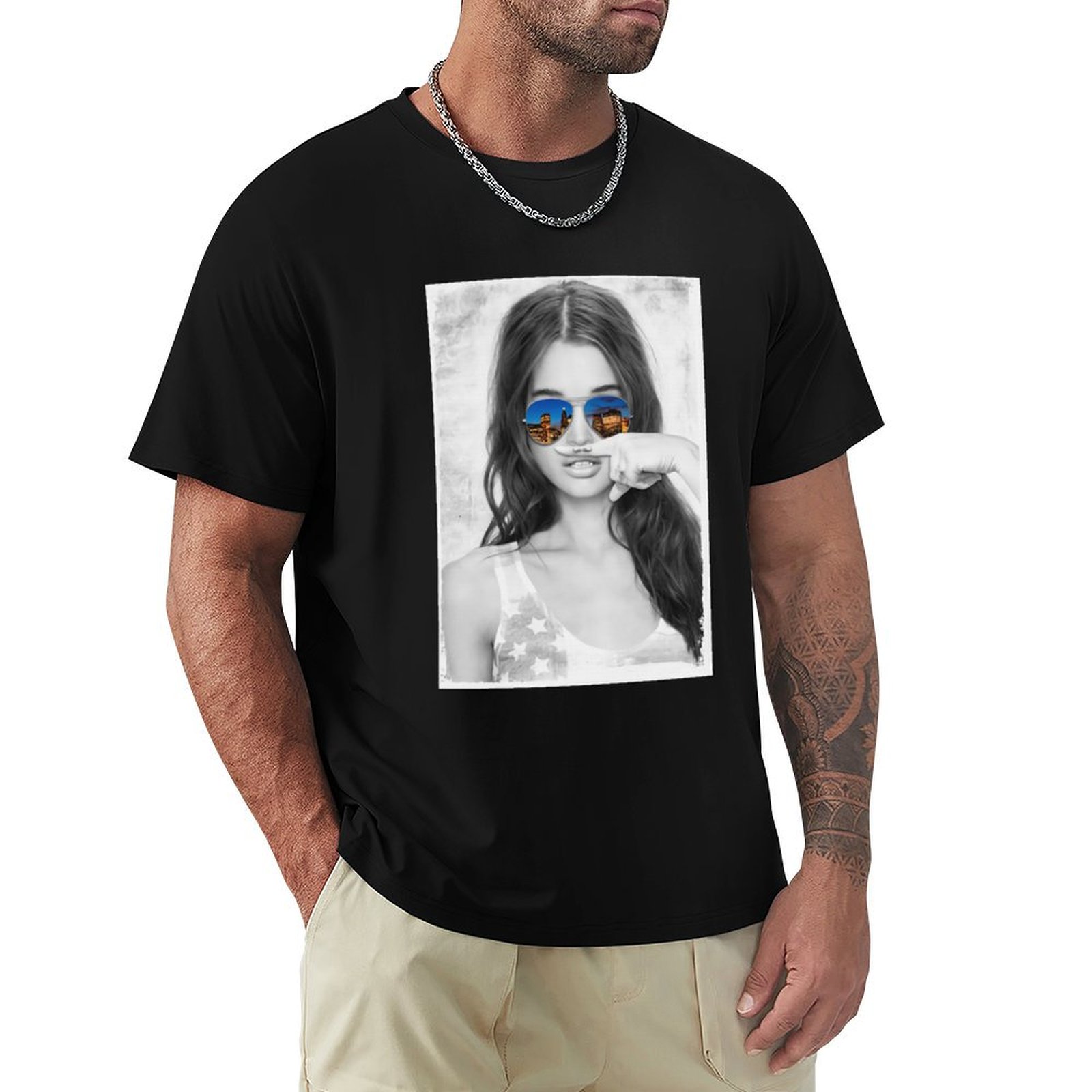 Street Fashion Co - Original Mustache Girl Graphic Men S