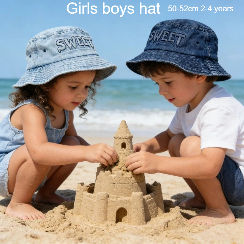 Street Fashion Hats - Japanese Retro Kids Bucket Hat 50-52cm