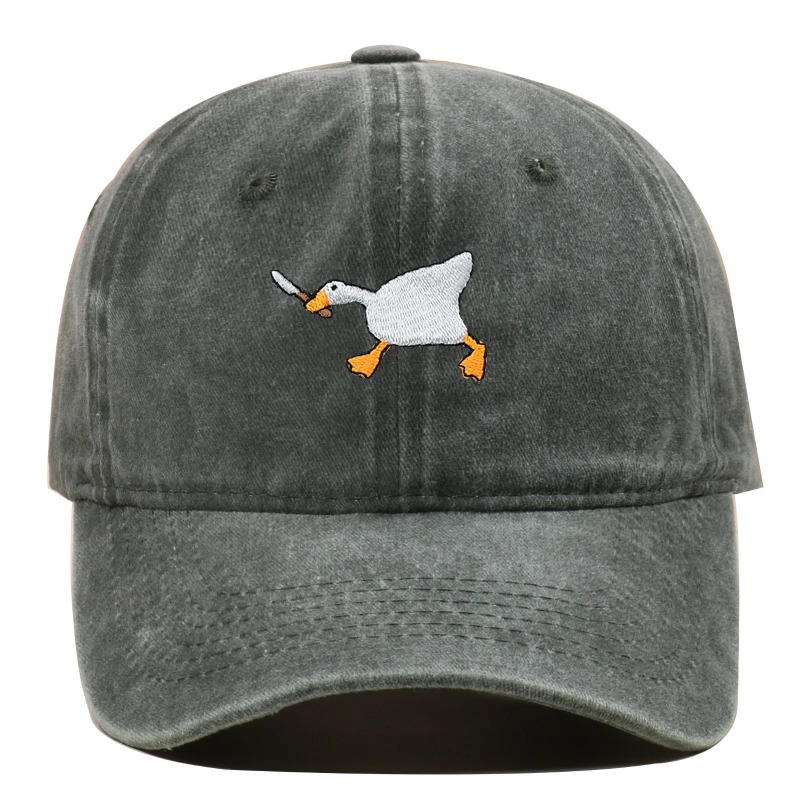 Street Fashion Hats - Cartoon Embroidered Funny Dark Humor Cotton