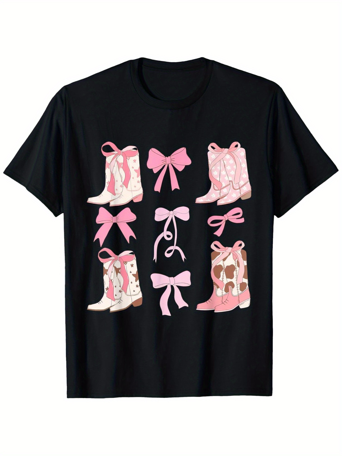 Street Fashion Co - Coquette Pink Bow Cow Boots Hat