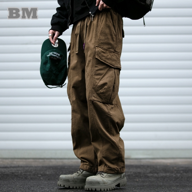 Street Fashion In Korea - Oversized Cargo Pants For Men Multi