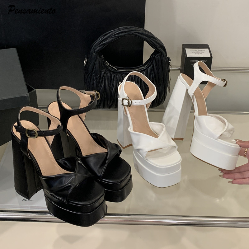 Chunky Sneaker Platform - Star style Fashion Double Platform Wedges