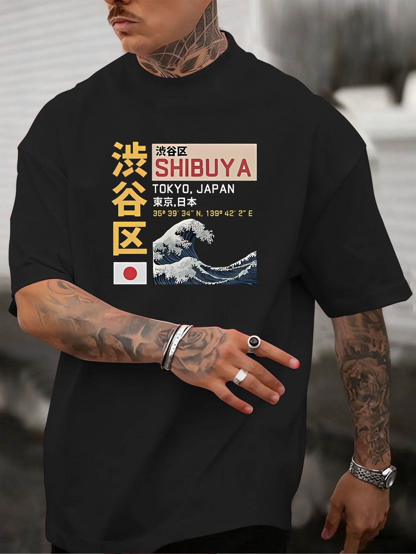 Street Fashion Shibuya - New Men's Tokyo Shibuya Printed T-shirt