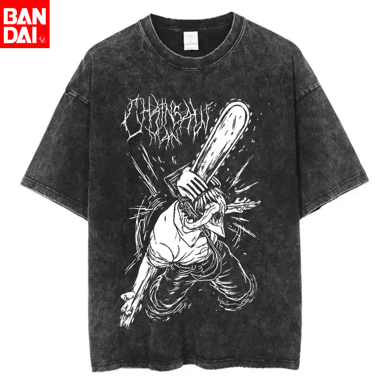 Street Fashion Hats - Chainsaw Man Denji White Metal Graphic