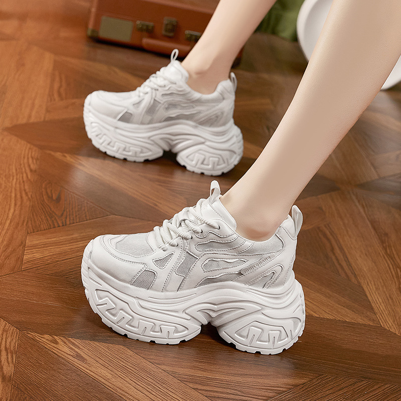 Chunky Sneaker Platform - Women's Fashion Chunky Platform Sneakers Breathable