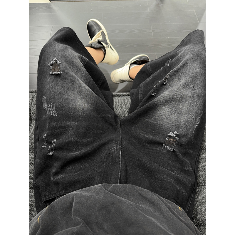 Unisex American Ins High Stree - Distressed Jean Rip ulasan dan harga