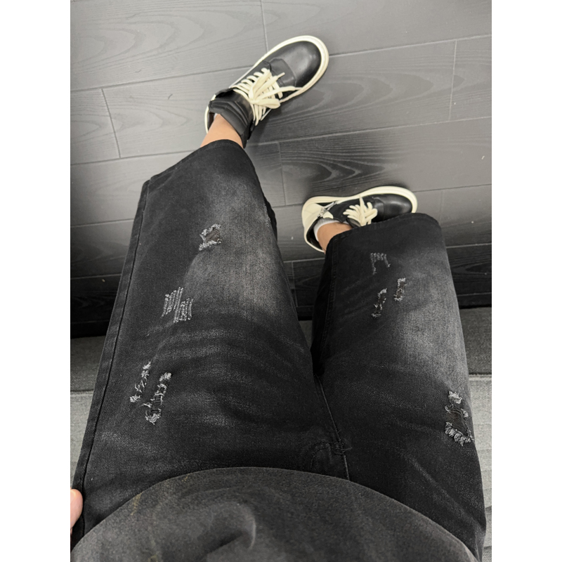 Unisex American Ins High Stree - Distressed Jean Rip ulasan dan harga