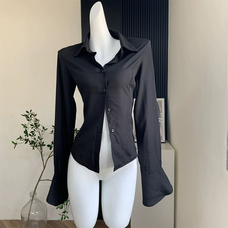 Gidyq Women Black Bandage Shir - Street Fashion In Korea ulasan dan harga