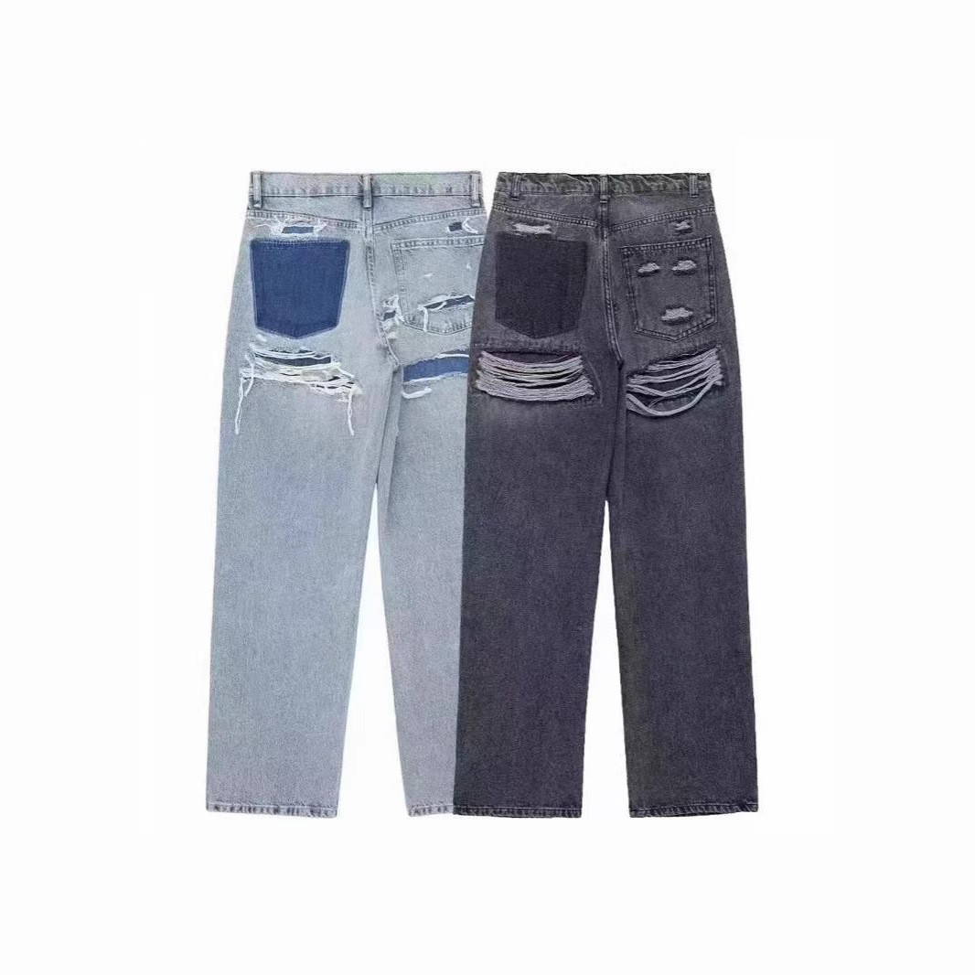 Women's Mid Waist Loose Fit Di - Distressed Jean Rip ulasan dan harga