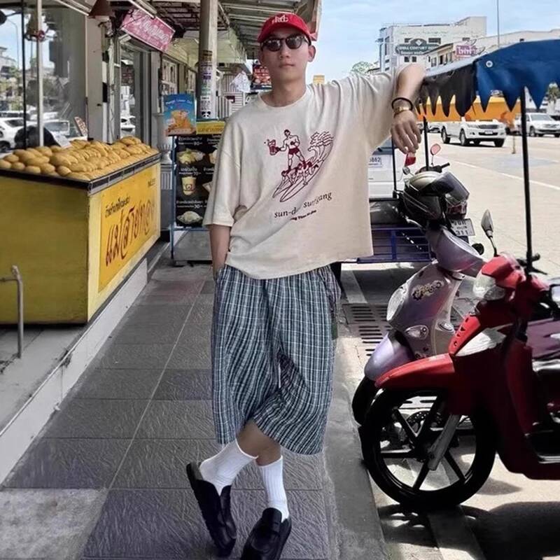LUZHEN 2026 Summer Checked Pri - Street Fashion In Korea ulasan dan harga