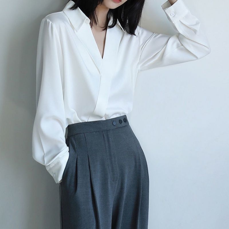 Gidyq Women Black Chiffon Shir - Street Fashion In Korea ulasan dan harga