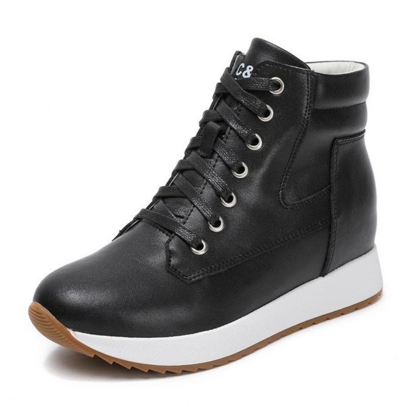 7CM Genuine Leather Women Ankl - Chunky Sneaker Platform ulasan dan harga