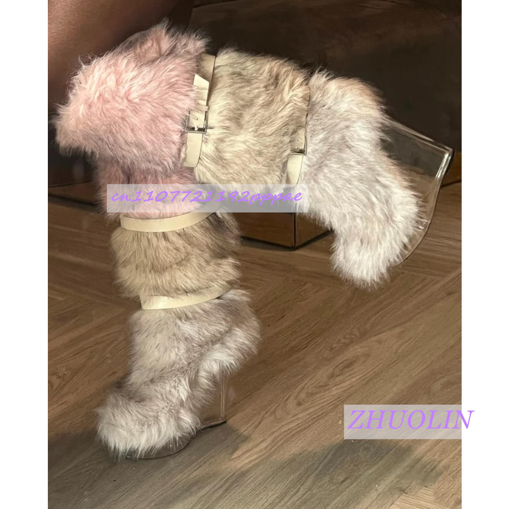 Winter Gradient Furry Transpar - Street Fashion Runway ulasan dan harga