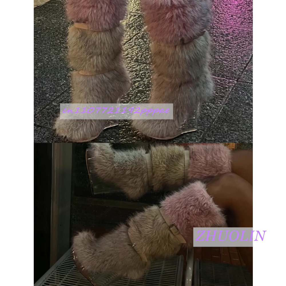 Winter Gradient Furry Transpar - Street Fashion Runway ulasan dan harga