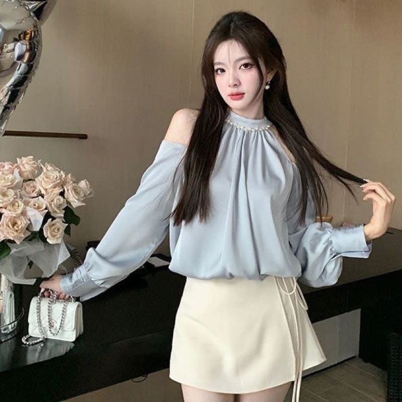 Spring Sweet Blouses For Women - Street Fashion In Korea ulasan dan harga