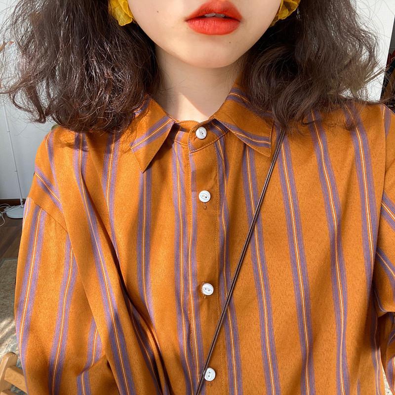 Spring New Striped Loose Casua - Street Fashion Youth ulasan dan harga