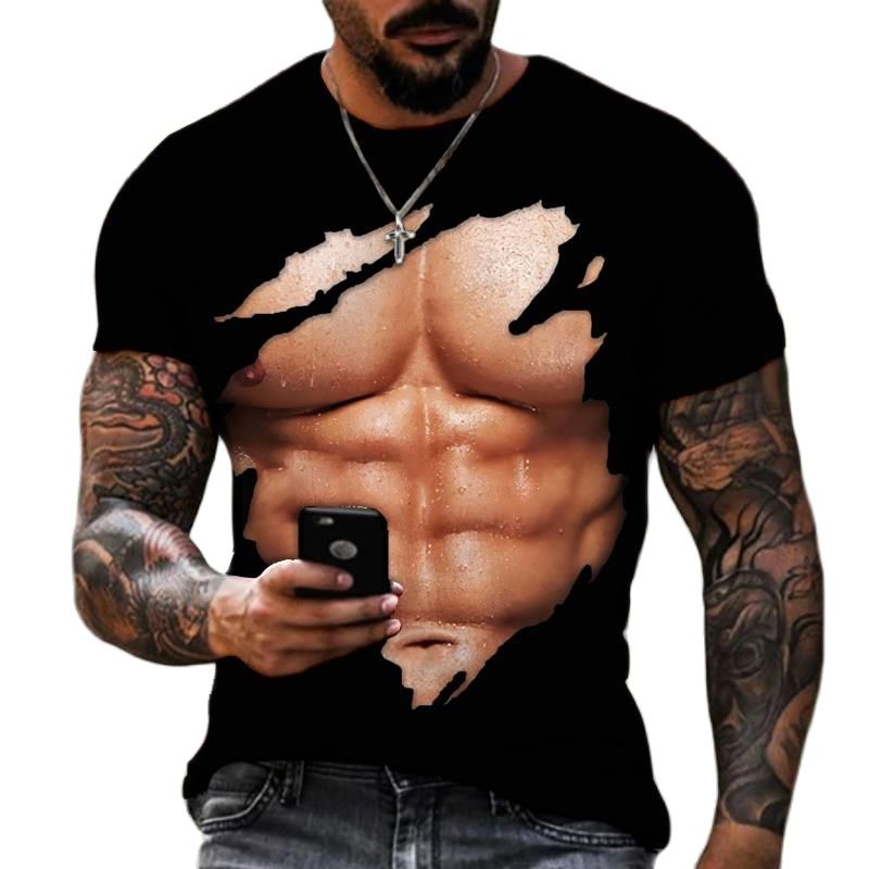 Summer Fashion Men's 3D Printe - Street Fashion For Short Guys ulasan dan harga