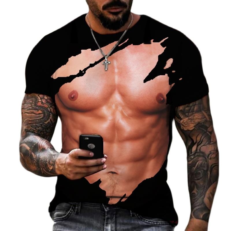 Summer Fashion Men's 3D Printe - Street Fashion For Short Guys ulasan dan harga