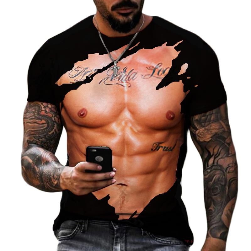 Summer Fashion Men's 3D Printe - Street Fashion For Short Guys ulasan dan harga