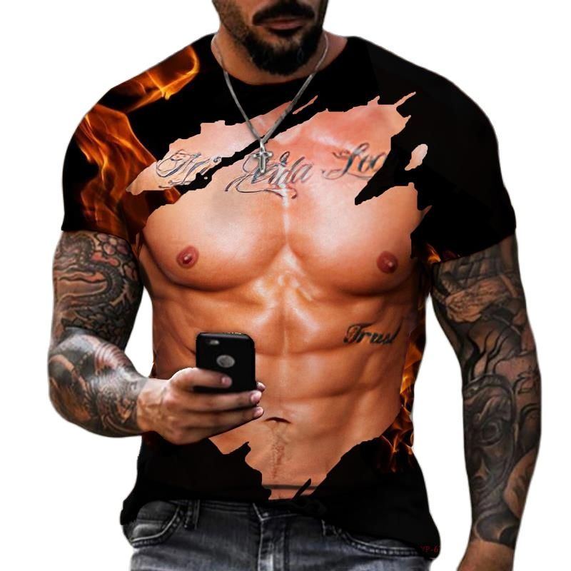 Summer Fashion Men's 3D Printe - Street Fashion For Short Guys ulasan dan harga