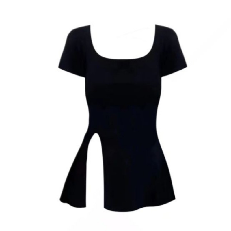 Summer T-shirts for Women Slit - Street Fashion Korean Girl ulasan dan harga