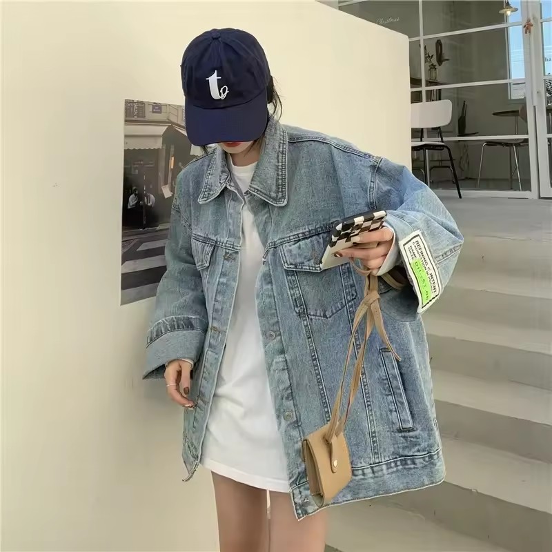 2025 New Fashion Denim Jacket  - Street Fashion In Korea ulasan dan harga