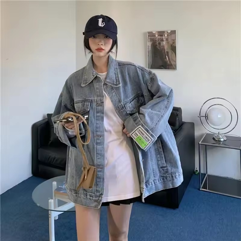 2025 New Fashion Denim Jacket  - Street Fashion In Korea ulasan dan harga