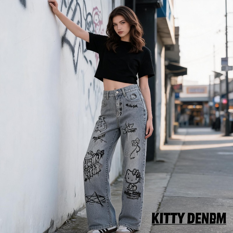 Cute Keiokitty Rhinestone Graf - Street Fashion Model ulasan dan harga