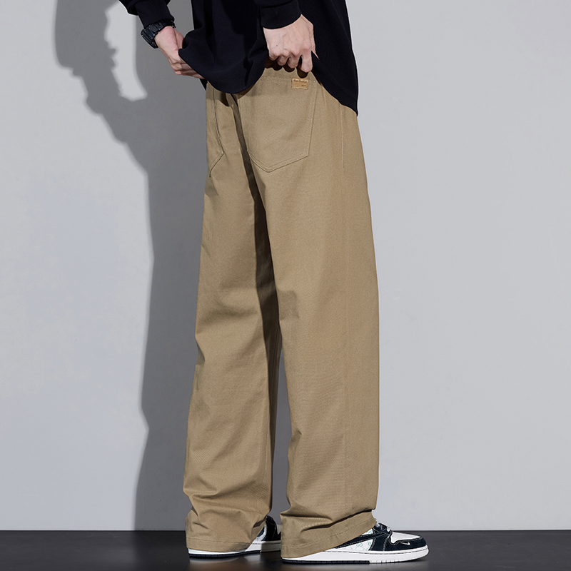 100% Cotton Men's Baggy Wide-l - Street Fashion In Korea ulasan dan harga