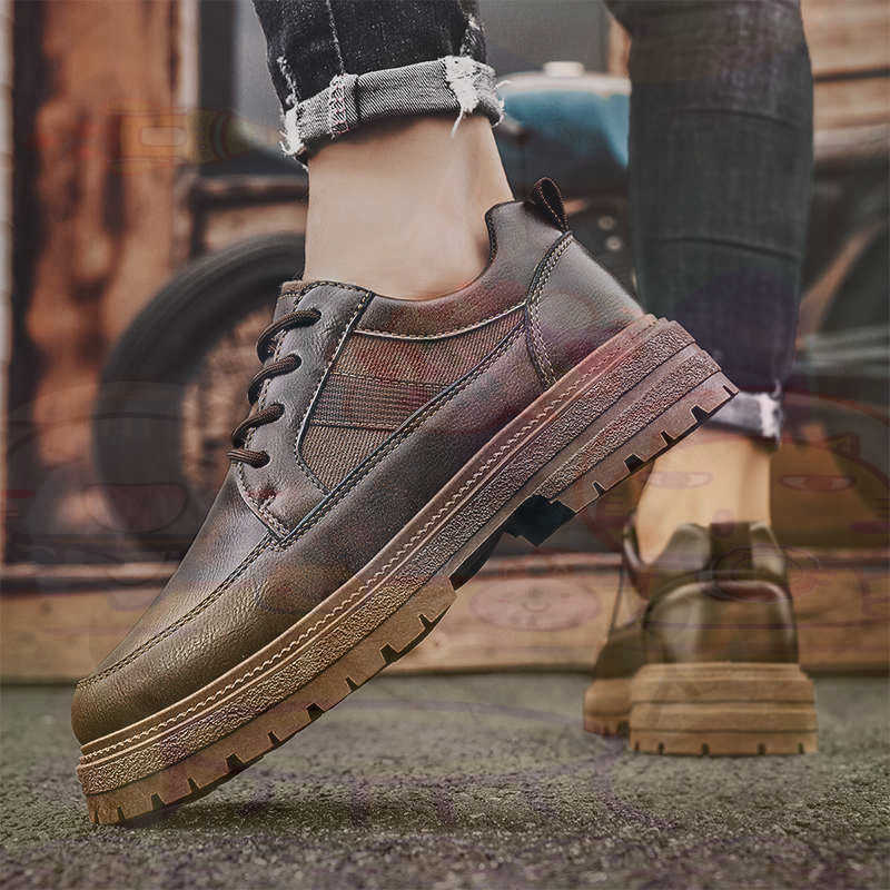 Dark Natural Leather Fashion T - Street Fashion For Short Guys ulasan dan harga