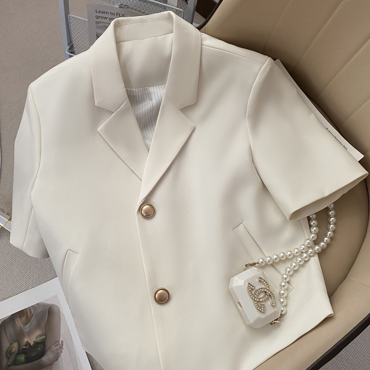 Fashionable Women's Beige Shor - Street Fashion Korean Girl ulasan dan harga