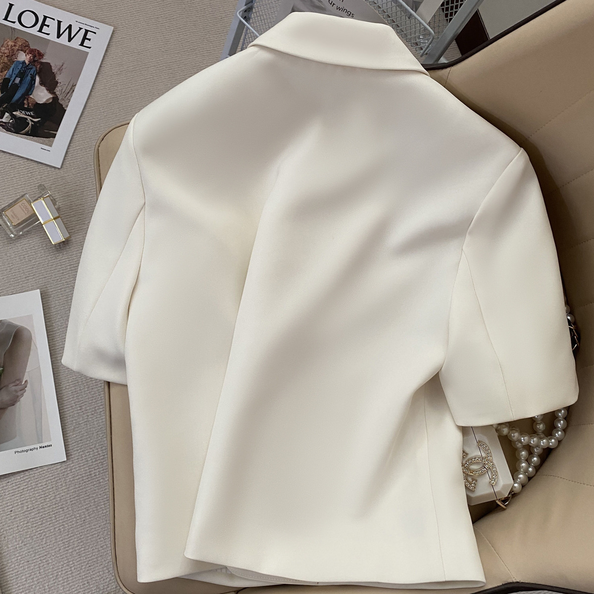 Fashionable Women's Beige Shor - Street Fashion Korean Girl ulasan dan harga