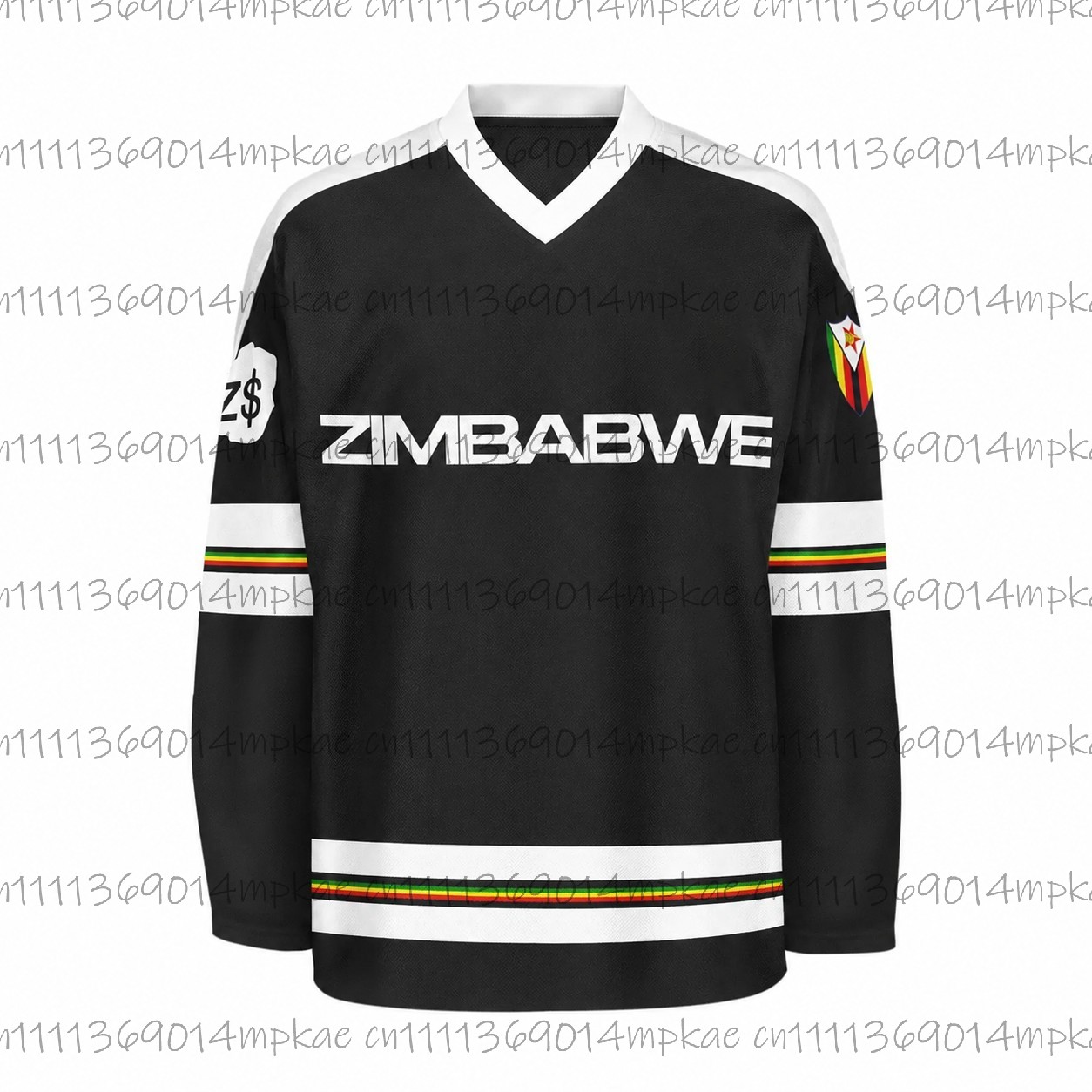 Men's Zimbabwe Printed V-Neck  - Fashion Streetwear ulasan dan harga