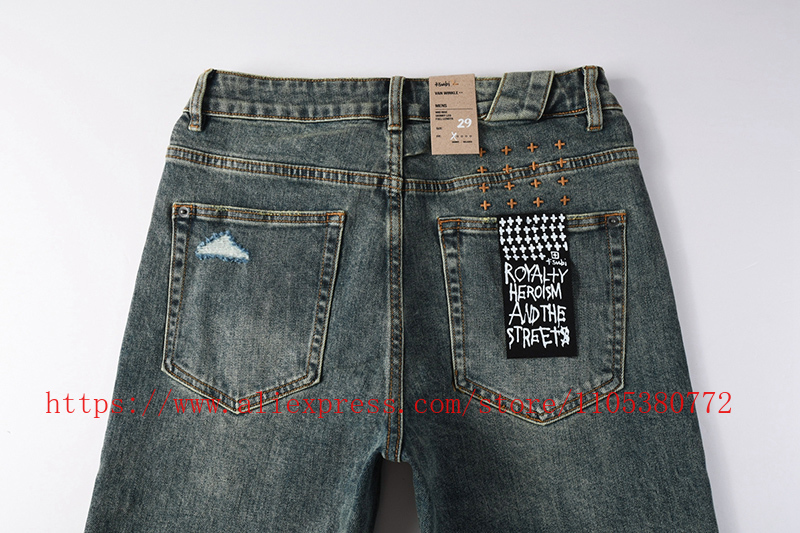 2026 Hot New Men's Blue Acid W - Distressed Jean Rip ulasan dan harga