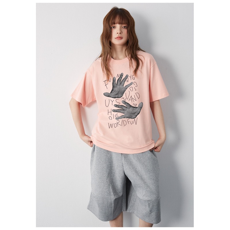 FUNNY GUY American Retro T-shi - Street Fashion For Short Guys ulasan dan harga