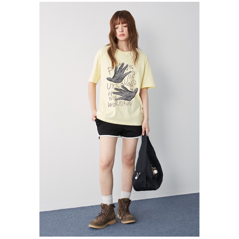 FUNNY GUY American Retro T-shi - Street Fashion For Short Guys ulasan dan harga