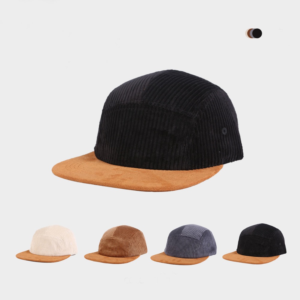 Versatile Retro Flat Brim Base - Corduroy Cap 5 Panel ulasan dan harga