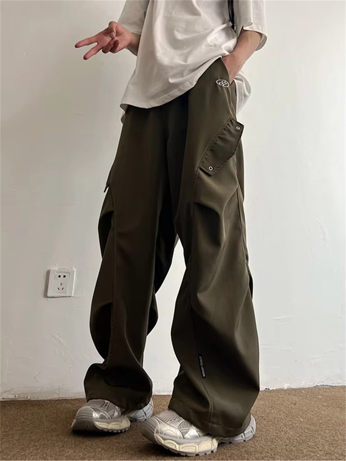 Techwear Parachute Cargo Pants - Street Fashion In Korea ulasan dan harga
