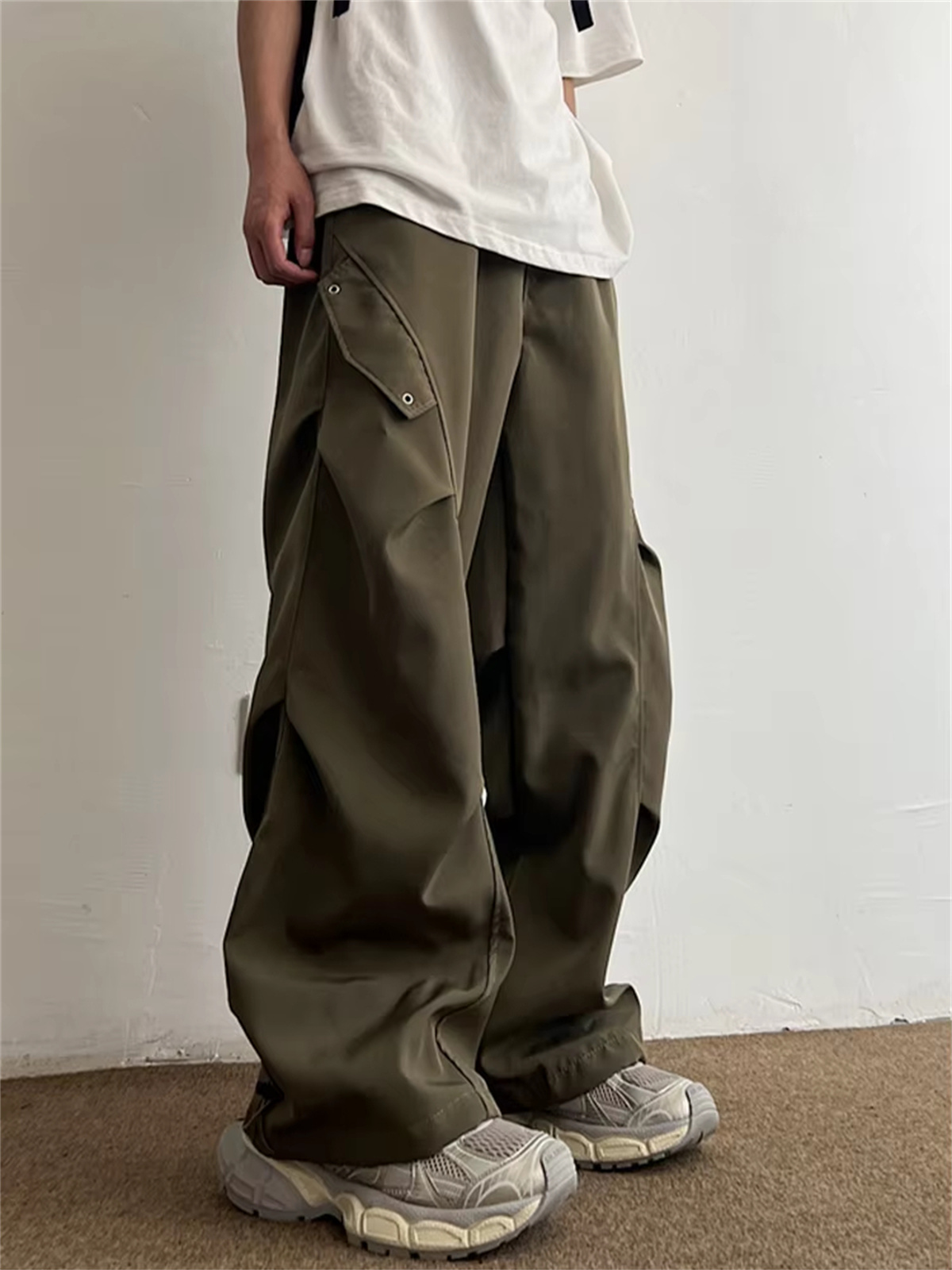 Techwear Parachute Cargo Pants - Street Fashion In Korea ulasan dan harga