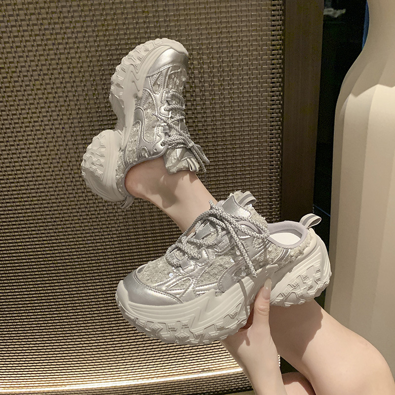 Women's Sequin Platform Mule S - Chunky Sneaker Platform ulasan dan harga