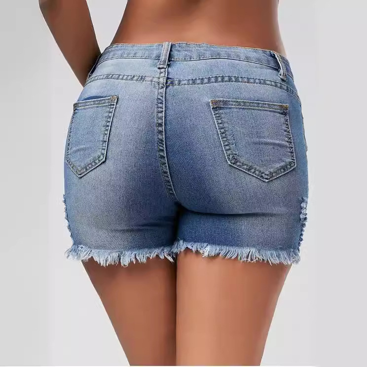 Shorts Women Hole Jeans Short  - Distressed Jean Rip ulasan dan harga