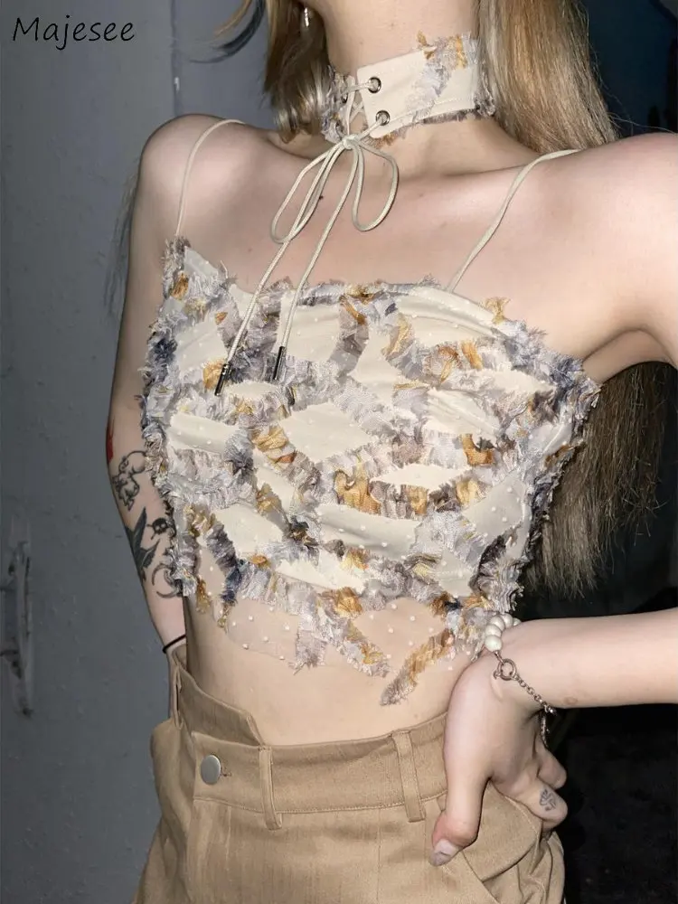 Camis Women Summer Print Crop  - Street Fashion Korean Girl ulasan dan harga