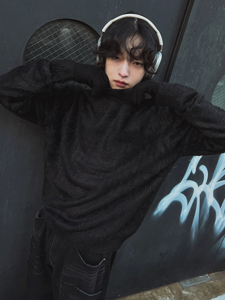 Fur Collar Pullovers Rock Mens - Street Fashion London ulasan dan harga
