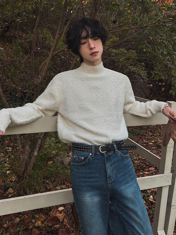 Fur Collar Pullovers Rock Mens - Street Fashion London ulasan dan harga