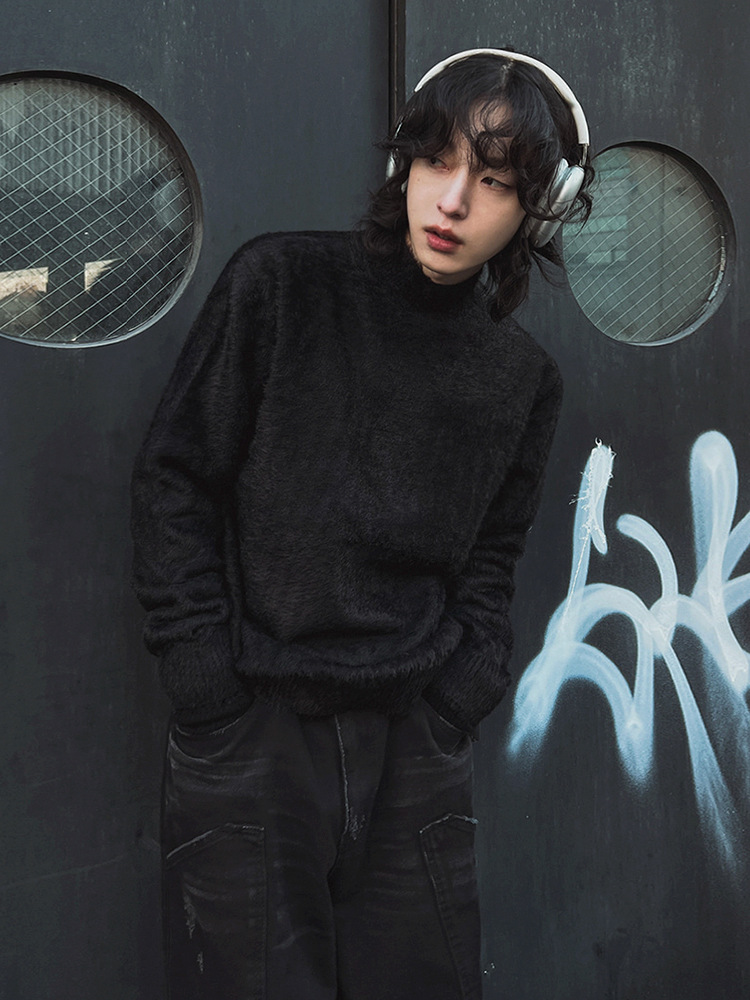 Fur Collar Pullovers Rock Mens - Street Fashion London ulasan dan harga