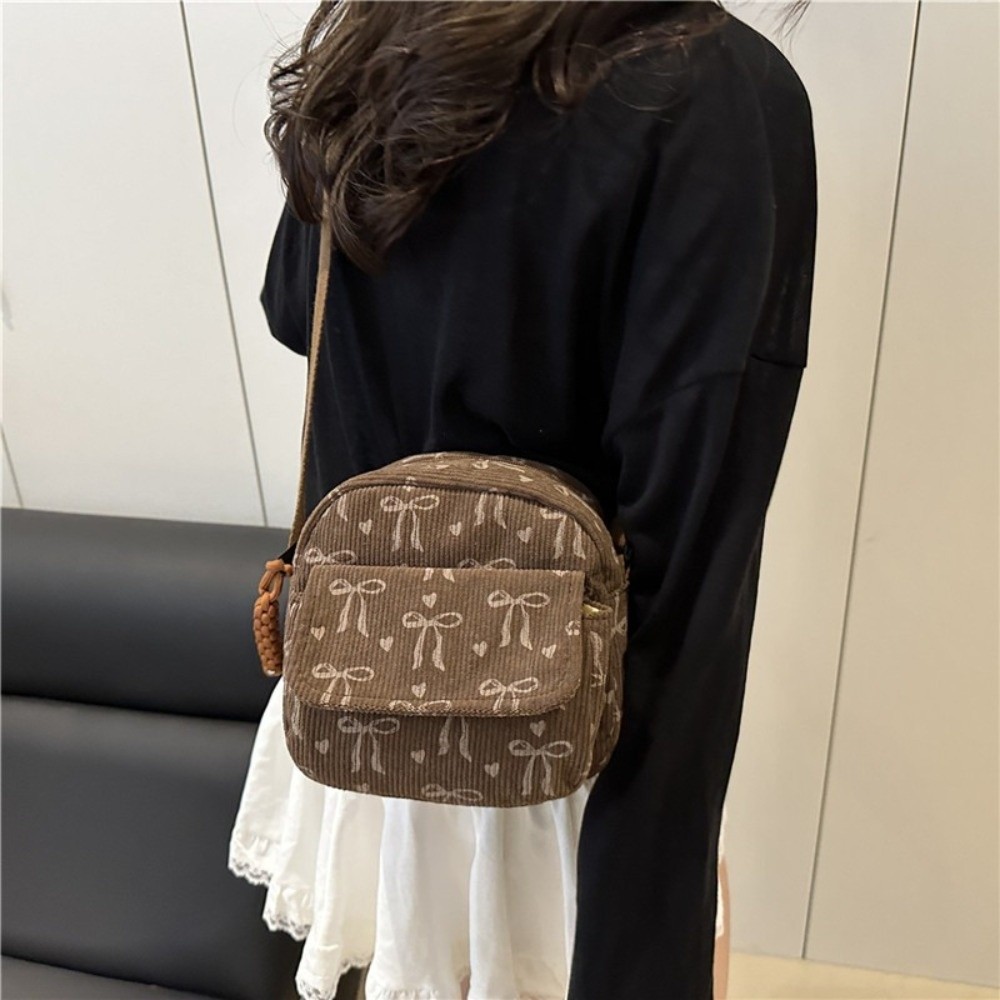 Women's Corduroy Small Shoulde - Street Fashion Korean Girl ulasan dan harga