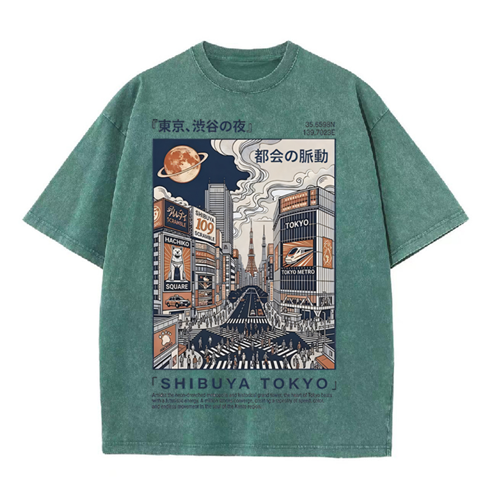 2026 Vintage Washed Beige Toky - Street Fashion Shibuya ulasan dan harga