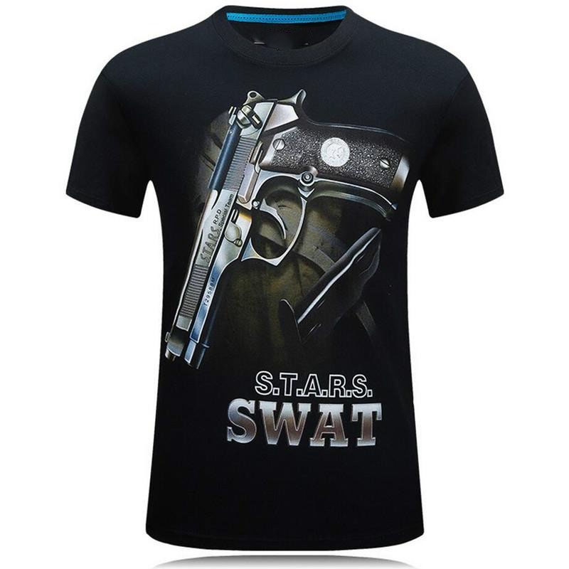 Tough Guy Style 3D Print T-shi - Street Fashion For Short Guys ulasan dan harga